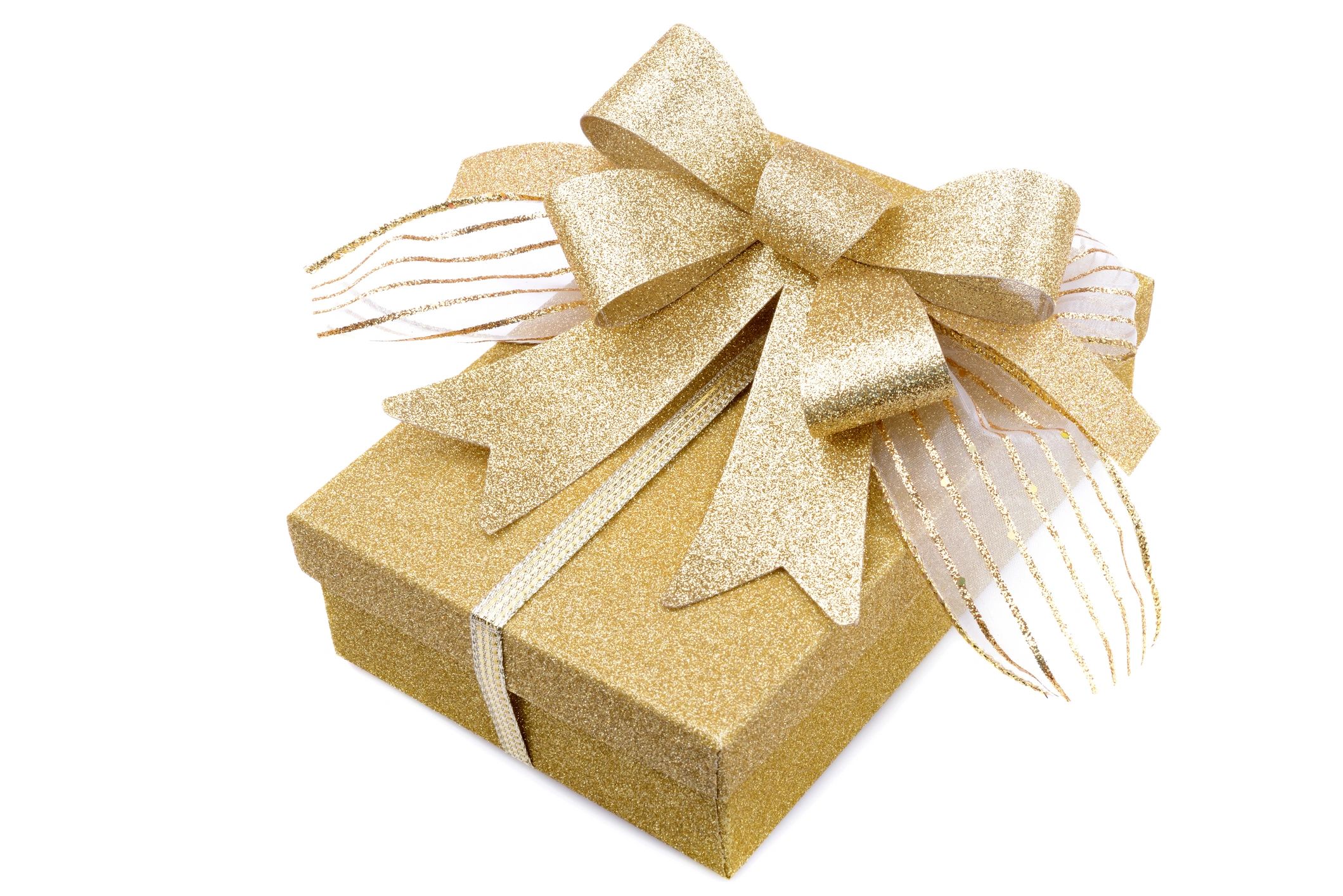 Wrapped present representing engraved holiday and occasion gifts